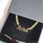 Cuban Personalized Necklace + Engraved Bracelet Set