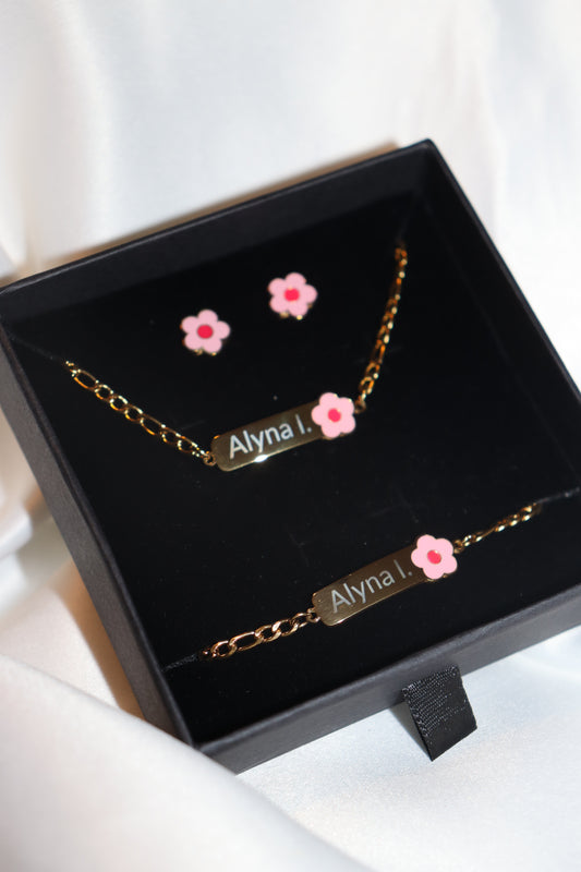 Flor Personalized Set + Earrings