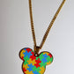 Autism Mickey Necklace Personalized
